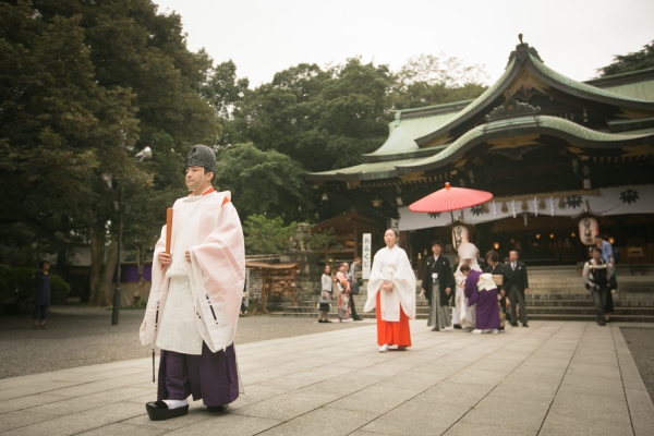 おふたりが過ごした町 神社での結婚式