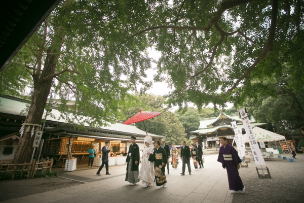 おふたりが過ごした町 神社での結婚式
