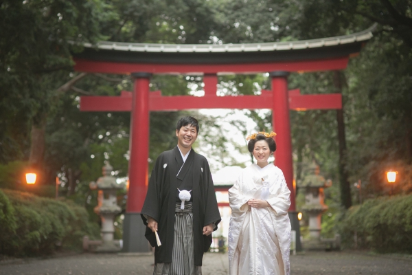 おふたりが過ごした町 神社での結婚式